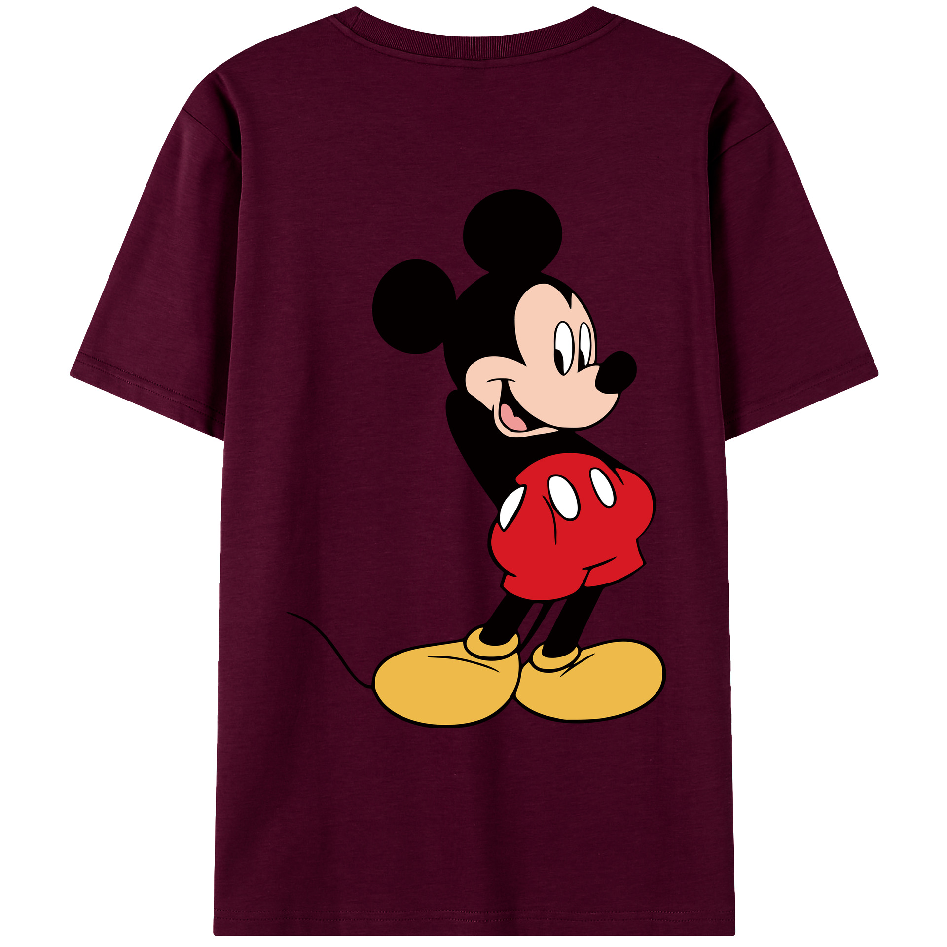 （画像用） ミッキーマウス Mickey Mouse レディース半袖Tシャツ(バックプリント)
